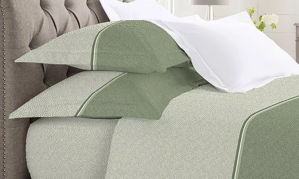 Completo Lenzuola 100% Cotone con angolo di 30 cm, Made in Italy