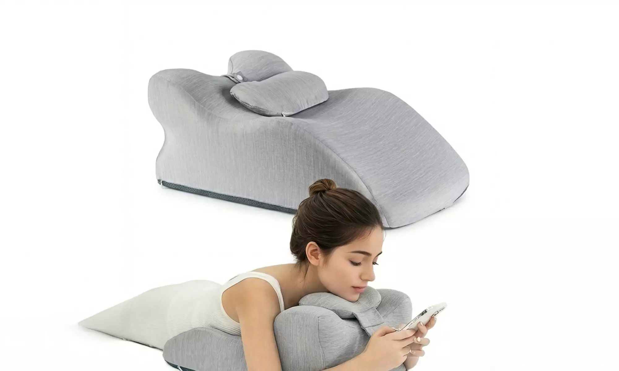 Ergonomisch kussen van traagschuim om te zitten of liggen