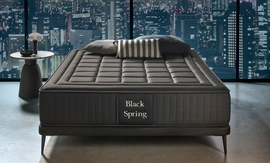Image 3: Matelas King Noir 30cm à Ressorts Ensachés