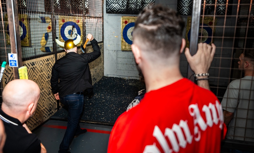 Image 5:  Axe Throwing Coached Session or Game Session for Up to Four People