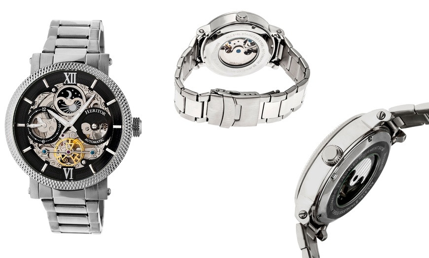 Image 3: Heritor Automatic Skeleton Watch