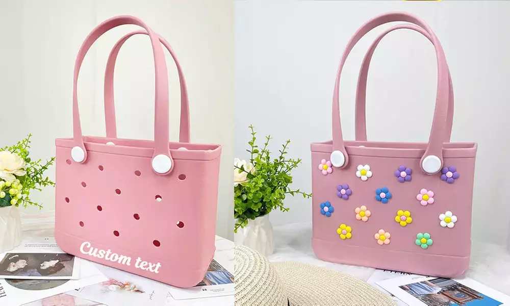 Get Mom beach-ready with these trendy, Waterproof Custom Beach Bags