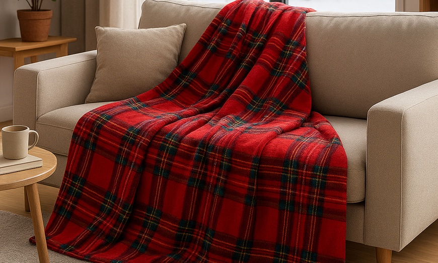 Image 1: Coperta plaid in micropile