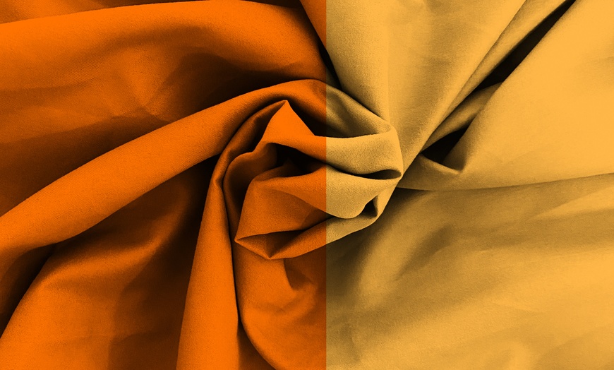 Image 6: Parure copripiumino bicolore no-stiro