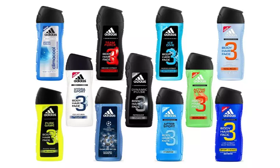 8-Pack Assorted Adidas Shower Gel For Men 250ml - Primary Image