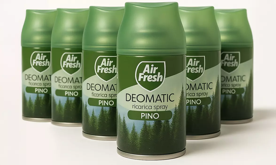 Pack di 6 ricariche di ambientatore spray Air Fresh Deomatic