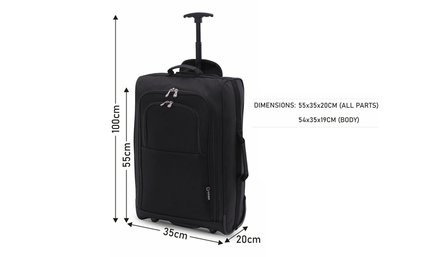 Image 8: 5 Cities Carry-On Lightweight Travel Bag Trolley Range