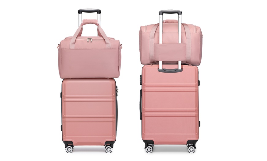 Image 25: KONO 20 Inch Cabin Suitcase Durable ABS Luggage with a Travel Bag