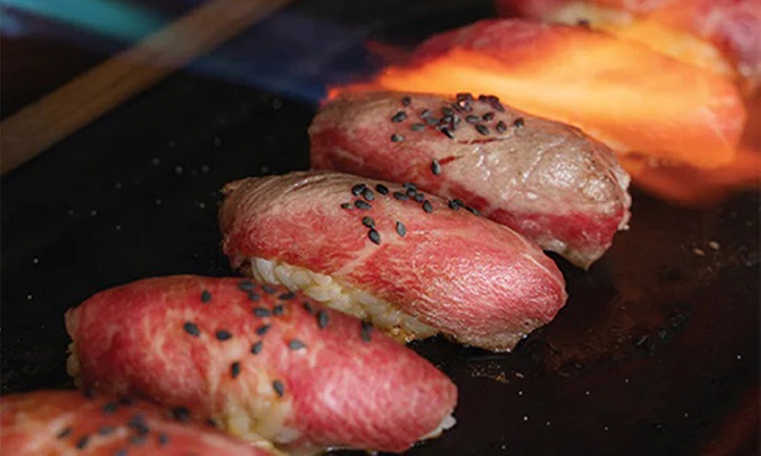 A5 Japanese Wagyu Nigiri with Optional 2 Glasses of Select Wine