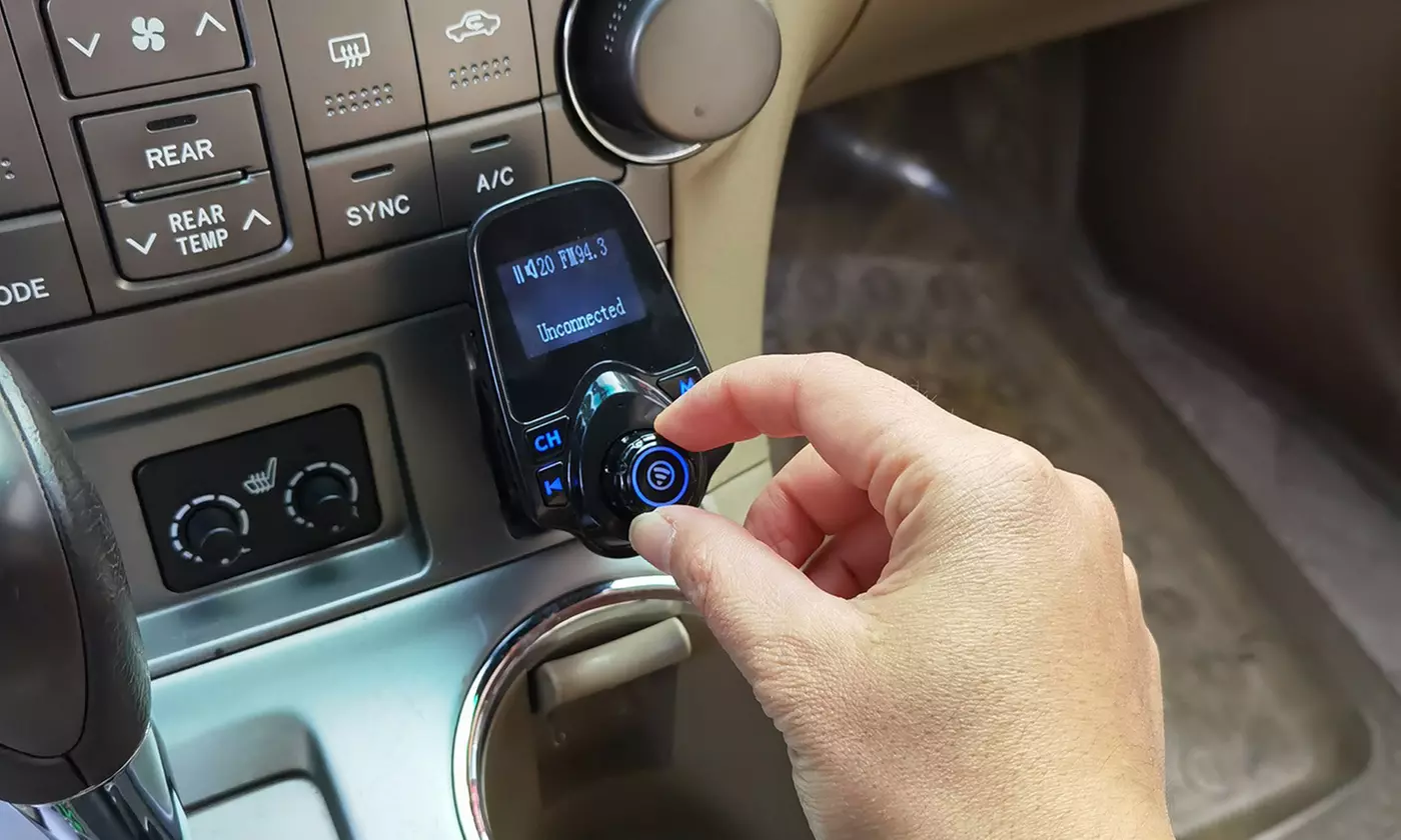 iMounTEK Wireless FM Car Transmitter Bluetooth Radio Adapter Dual USB Charger