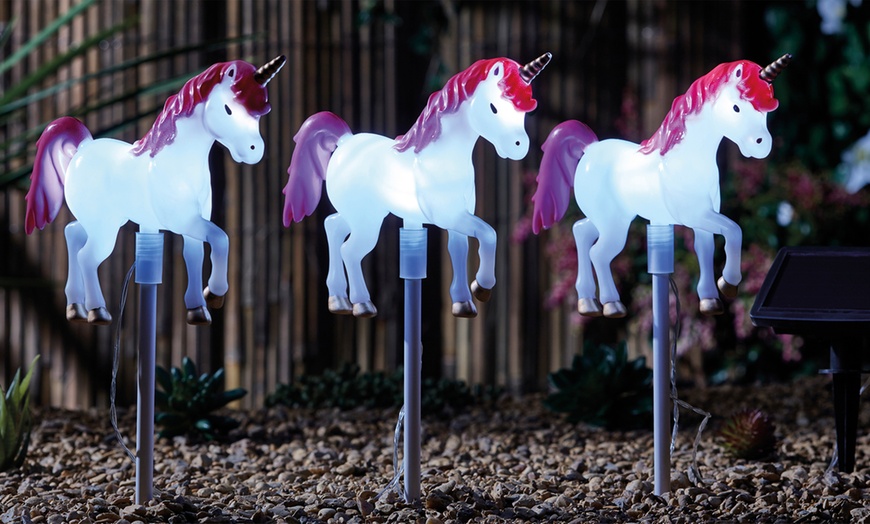 Image 1: Unicorn Solar Stake Light Set