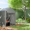 Image 1: Outsunny Portable Garden and Bike Storage Shed