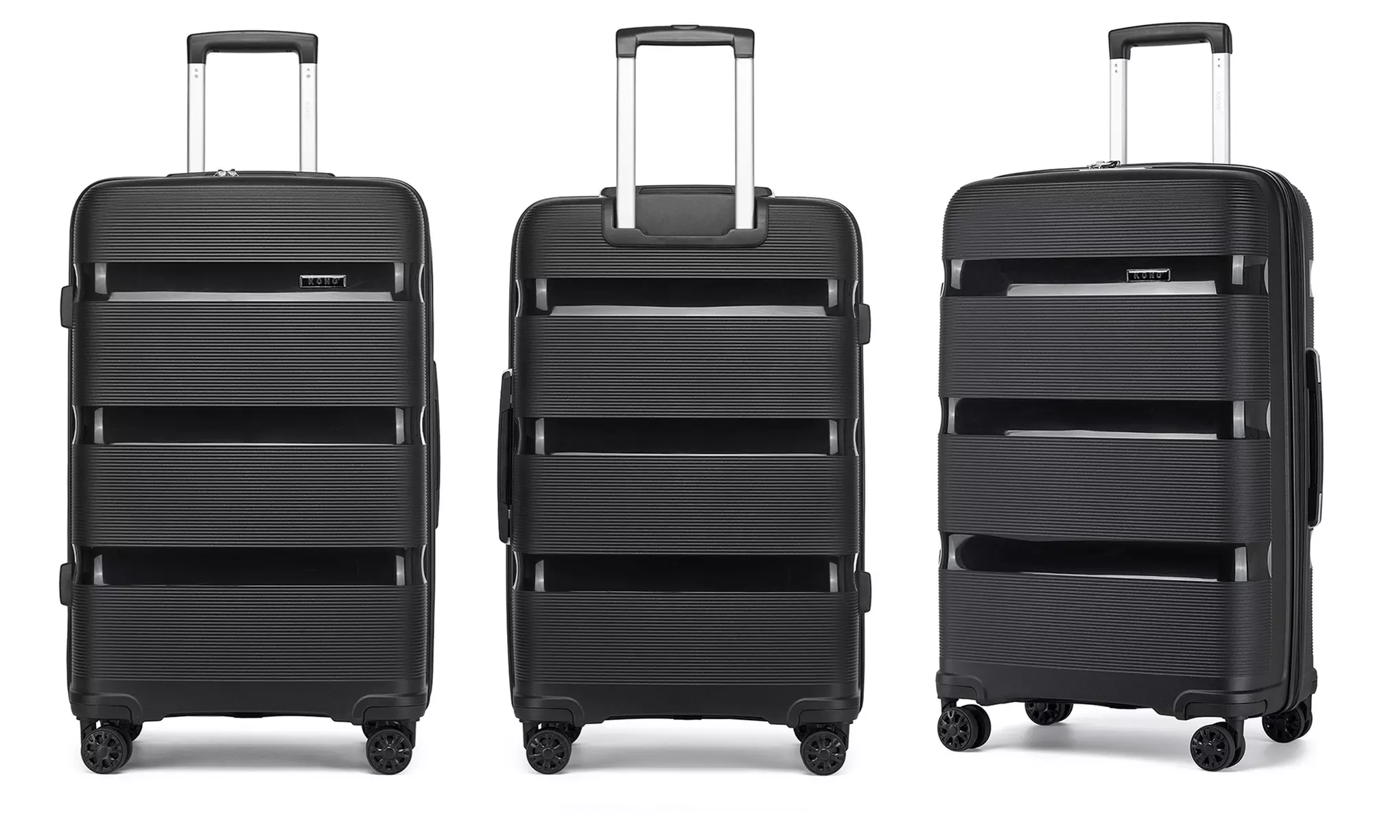 KONO Lightweight Hardshell Luggage 1 or 3-Piece with TSA Lock