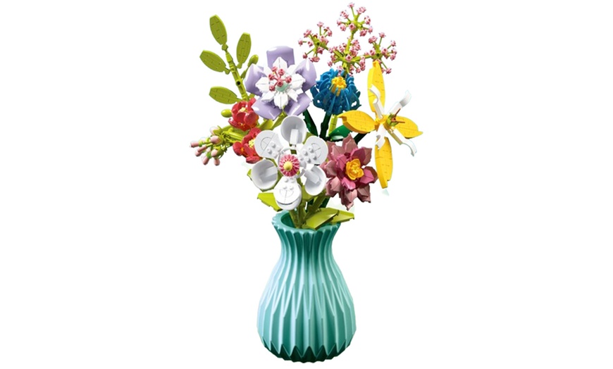 Image 4: Set di mattoncini da costruzione Bouquet ispirato ai Lego