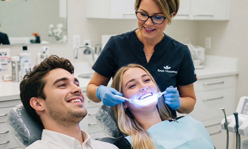 Image 1: Teeth Whitening 2hr Treatment for One or Two | Gentle Blue LED Light 