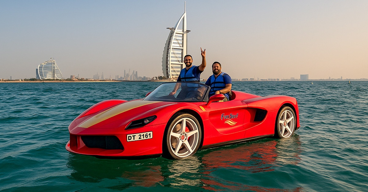 Thrilling Jet Car & Flyboard Adventures With Burj Al Arab Views Thrilling Jet Car & Flyboard Adventures With Burj Al Arab Views