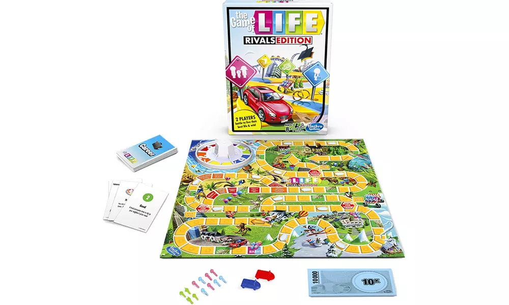 Hasbro Rivals Edition Board Games – Monopoly, Cluedo & Game of Life | Fast 2-Player Family Games