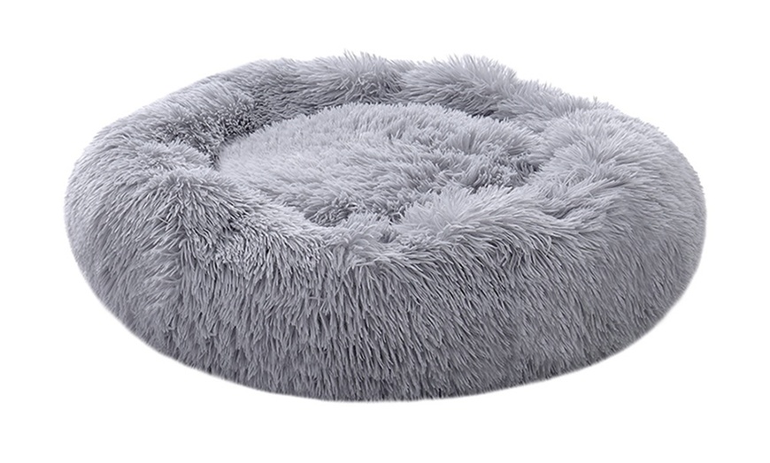 Image 2: 60cm Soft Washable Plush Pet Bed