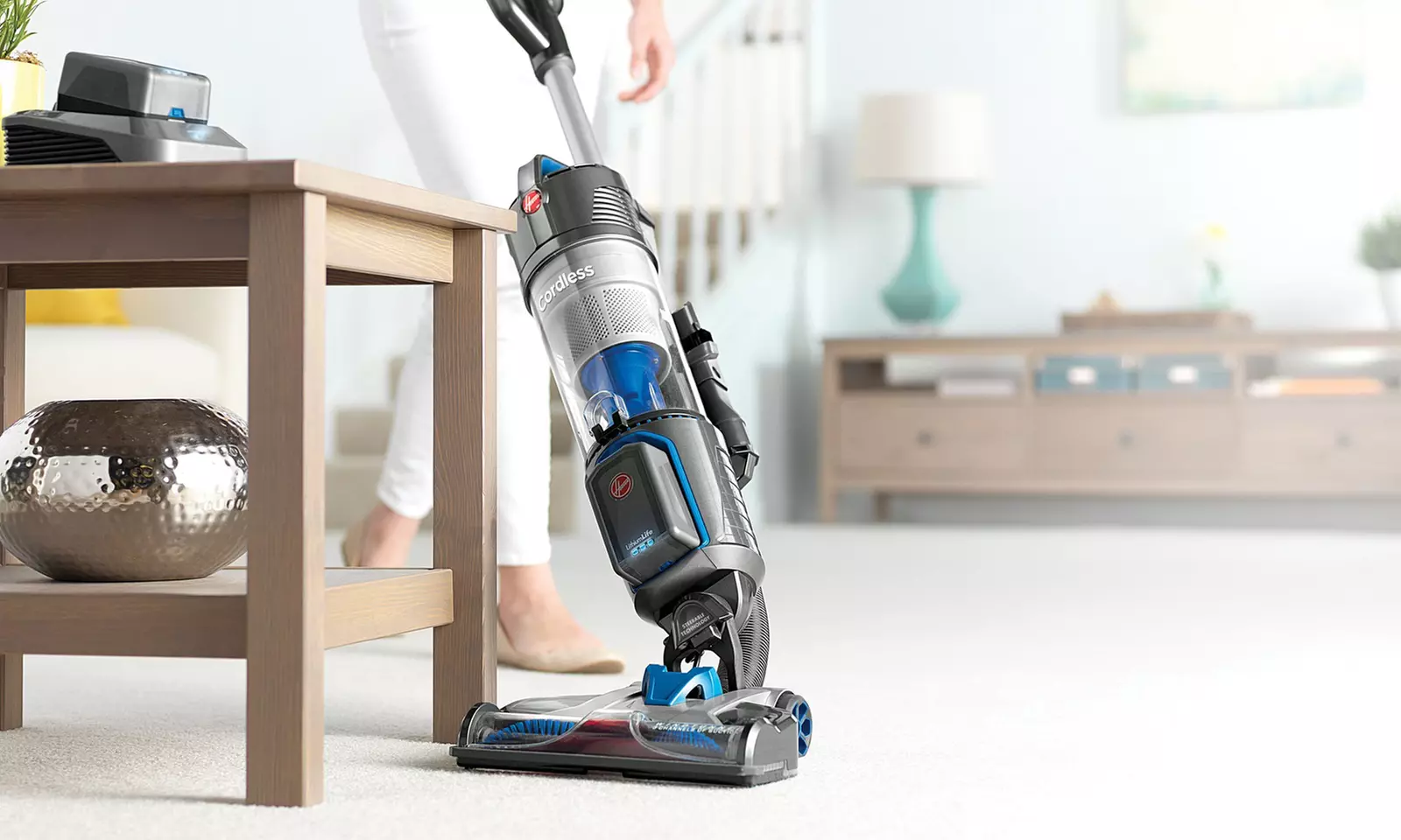 Hoover Air Cordless Series Bagless Upright Vacuum with 2 LithiumLife Batteries - Primary Image