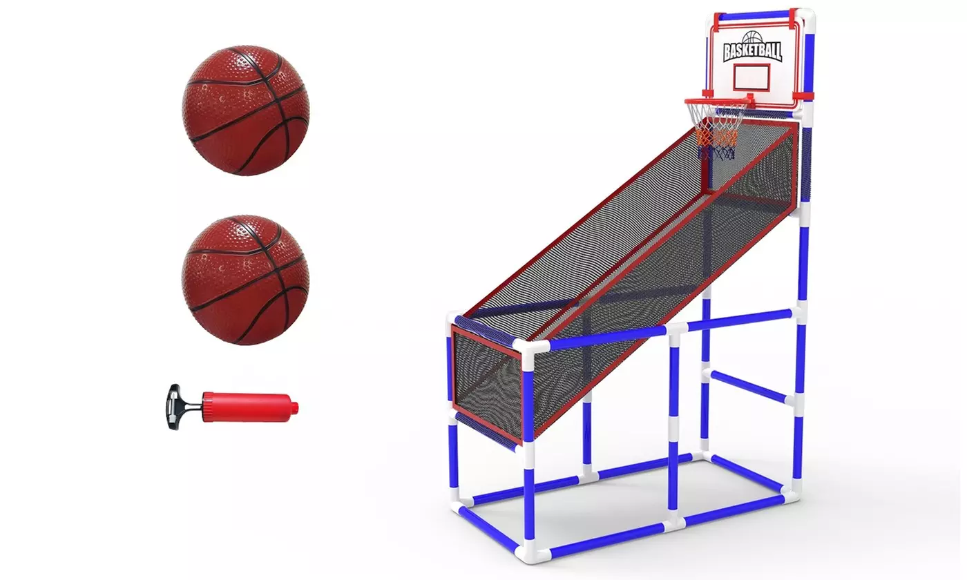 iMounTEK Kids' Adjustable Basketball Hoop Set with 2 Balls for Ages 3-12