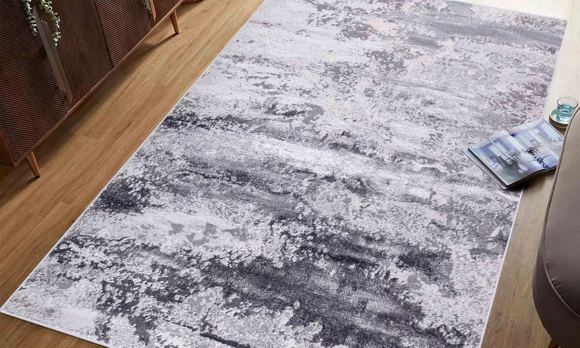 Modern Abstract Emperor Contemporary Thick Rug