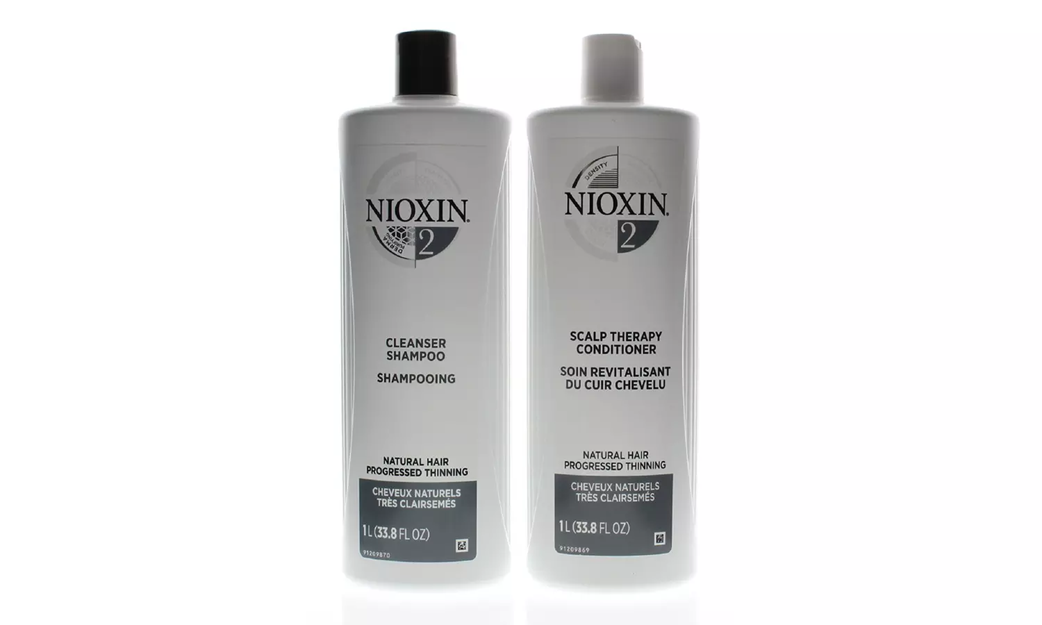 Nioxin System 2 and 4.  Shampoo and Scalp Therapy Conditioner Liter Duo