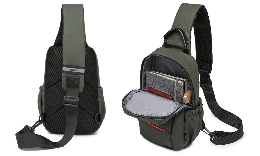 Image 15: Men's Lightweight Dalily Crossbody Bag 