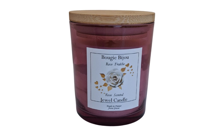 Image 3: Candela profumata alla rosa con gioiello a sorpresa