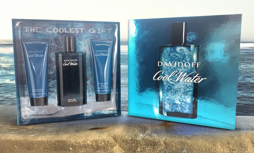 Image 1: Davidoff Cool Water Eau De Toilette Three-Piece Gift Set For Men