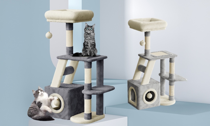 Image 7: Árbol multinivel para gatos con poste rascador 
