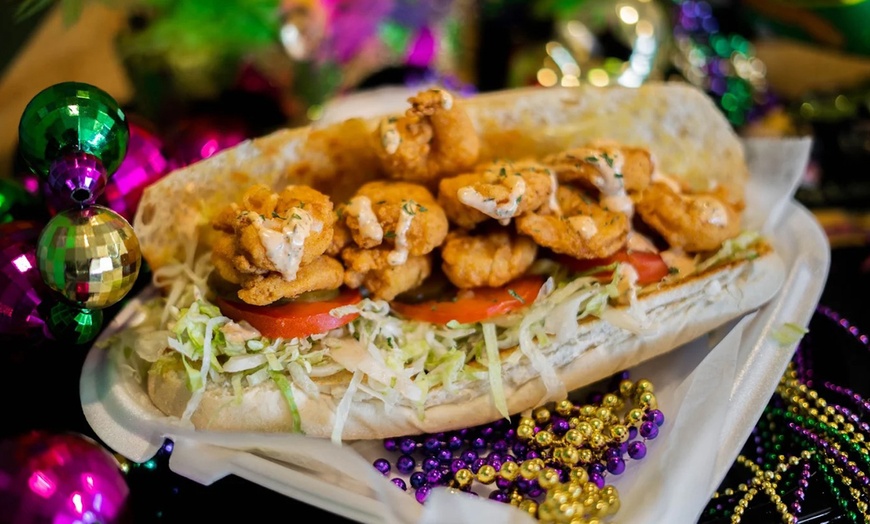 Image 2: Two Po'Boys, Meals for Two or Four With Beignets, and $50–$75 Credits