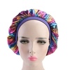 Image 7: Women Satin Night Sleep Cap Hair Bonnet Hat Silk Head Cover Wide Elastic Band