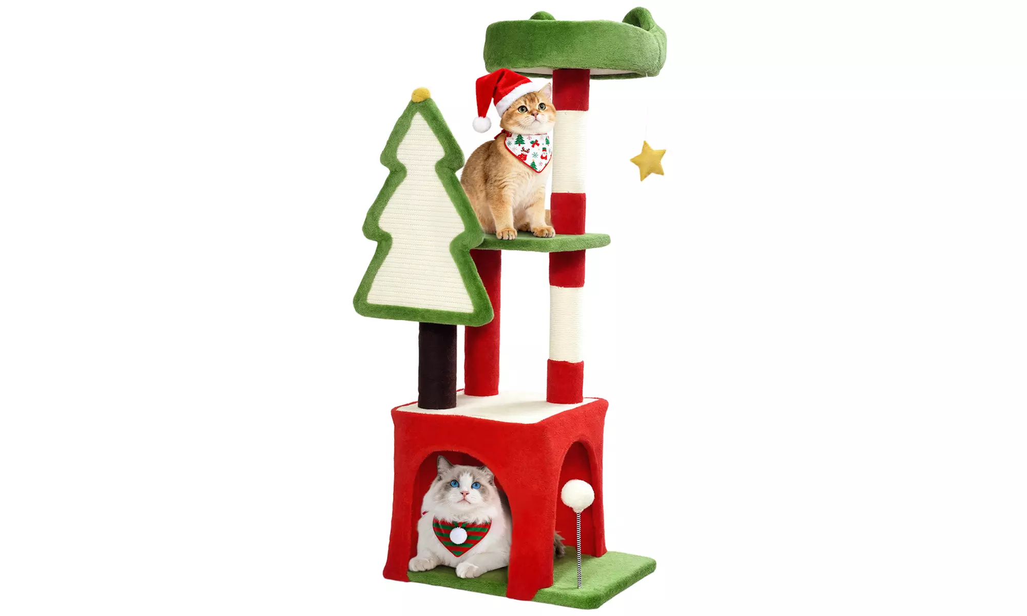 PawHut Christmas Cat Tower