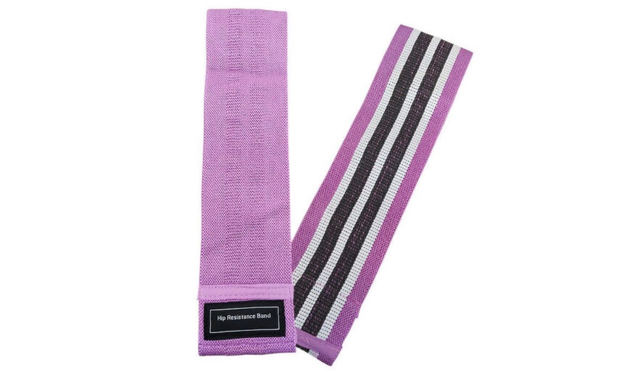 Image 4: Three-Piece Resistance Loop Band for Squats and Leg Workouts