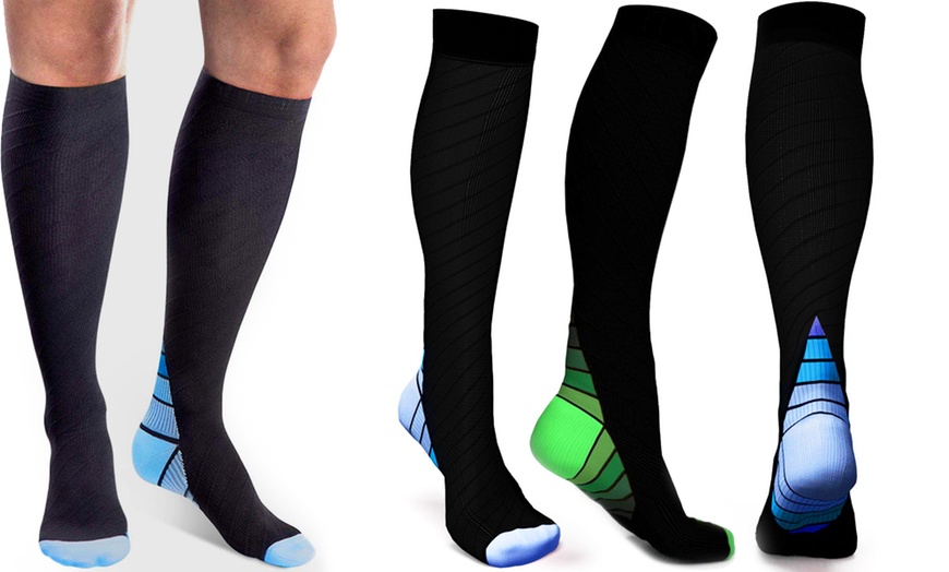 Image 1: 1x oder 3x Sport-Kompressionssocken
