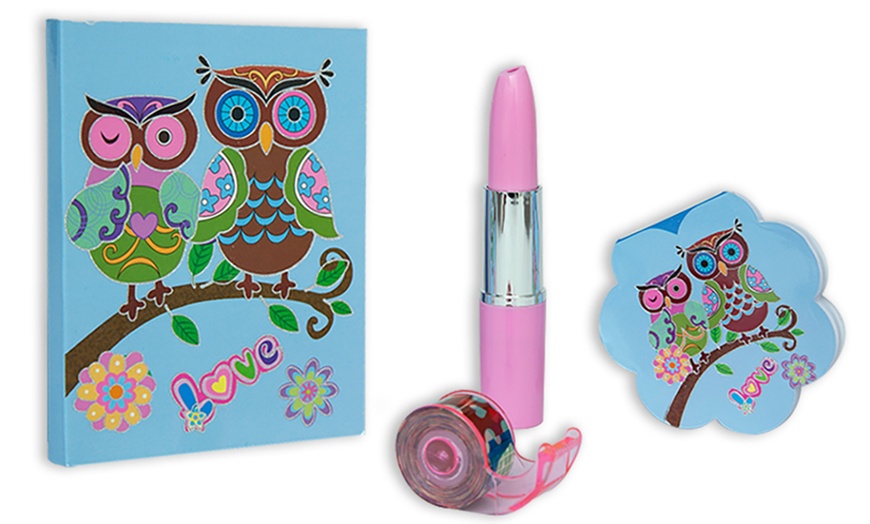 Image 10: Kandy Toys Owl Stationery Bundle