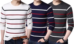 Men's Stripe Lightweight Sweater