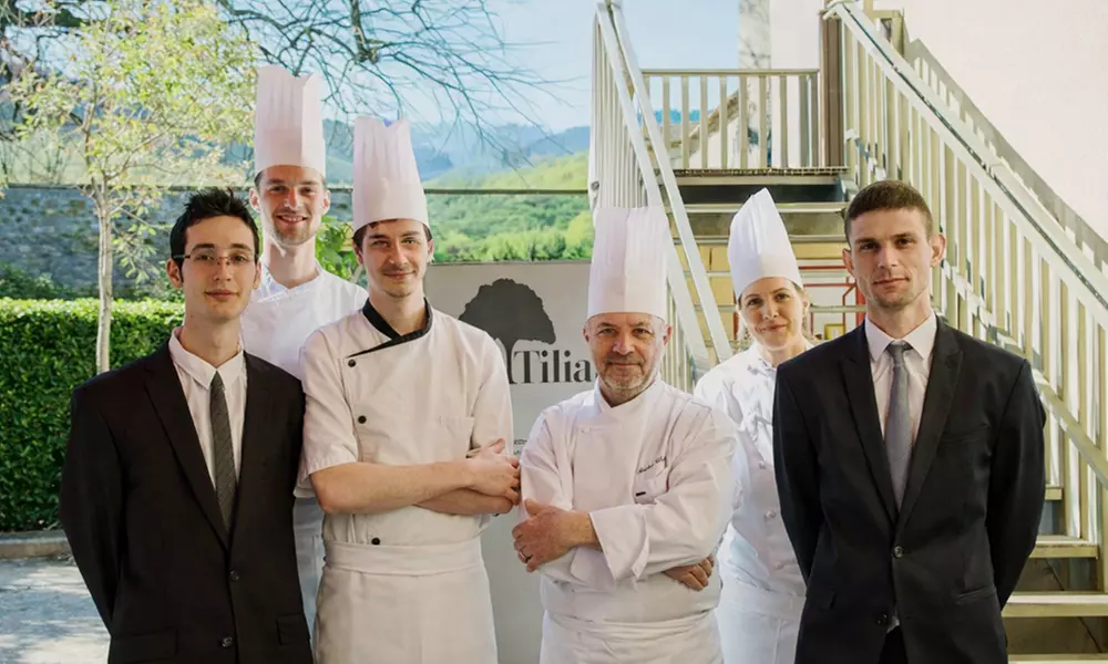 Menu gourmand 7 services avec accords mets et vins en option au Tilia