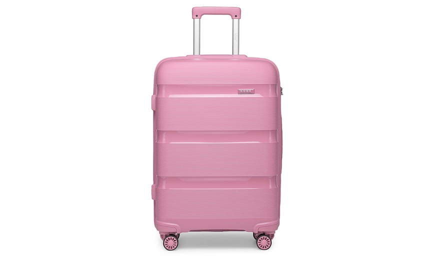 Image 17: Kono 24-Inch Colourful PP Hardshell Suitcase with TSA Lock