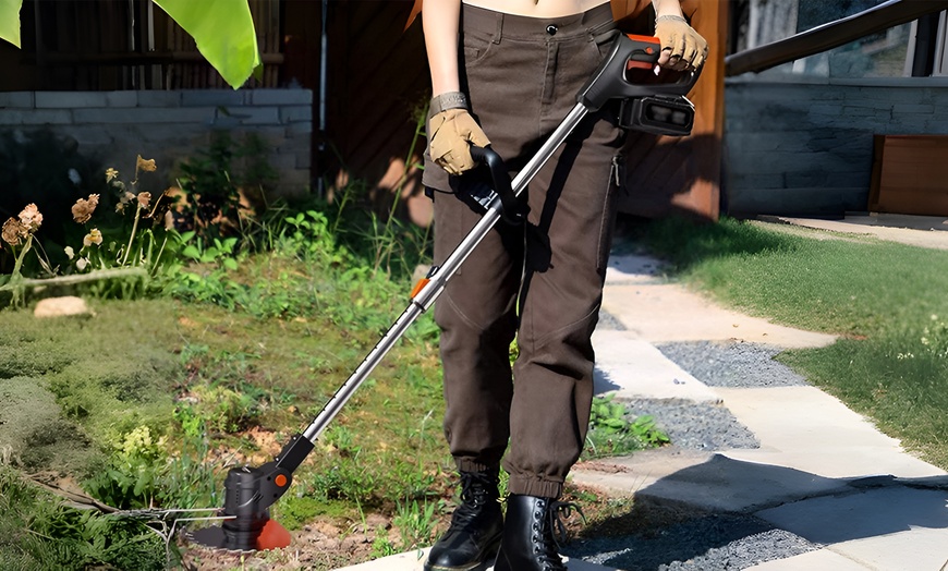 Image 7: Desbrozadora eléctrica inalámbrica con doble batería de 48V