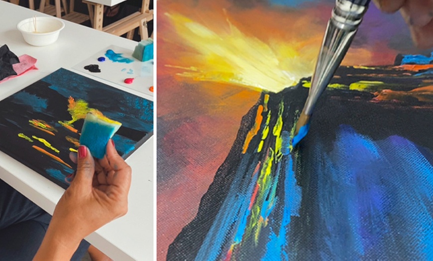 Image 7: Taller de pintura y texturas con degustación de vinos volcánicos