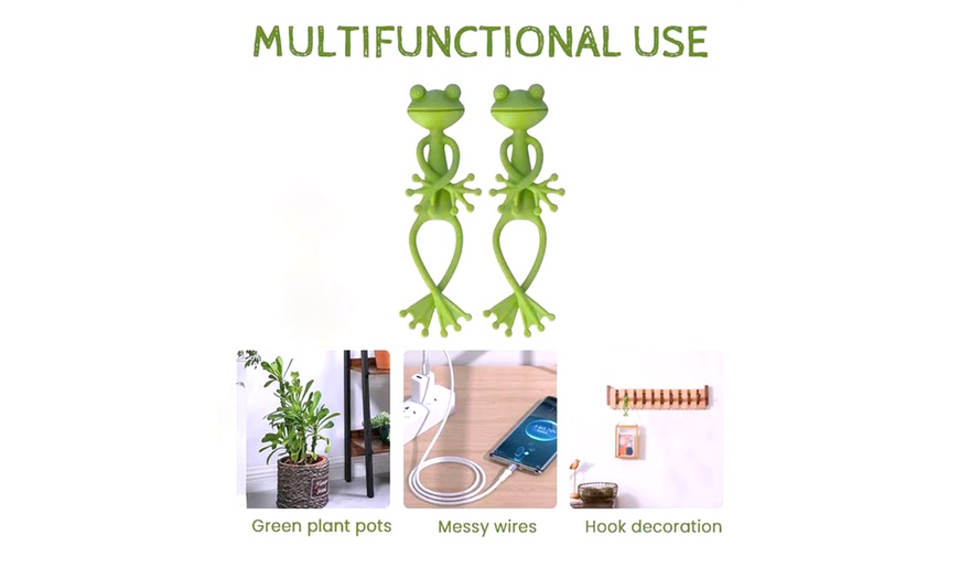 Image 6: 5Pcs Frog Plant Support Stands