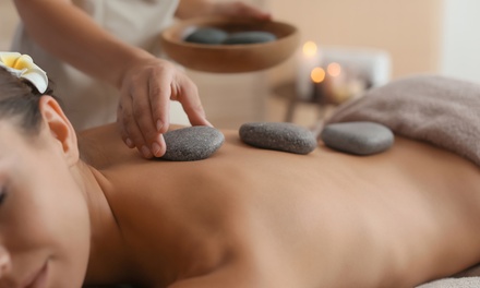 60-Min Deep Tissue Massage with Hot Stones and Aromatherapy or CBD Oil - Awe Spa