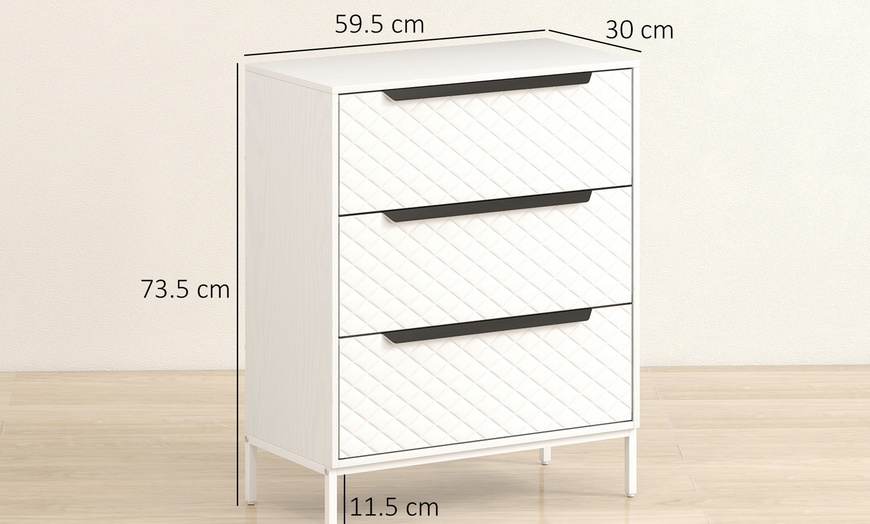 Image 9: HOMCOM Fabric Drawers