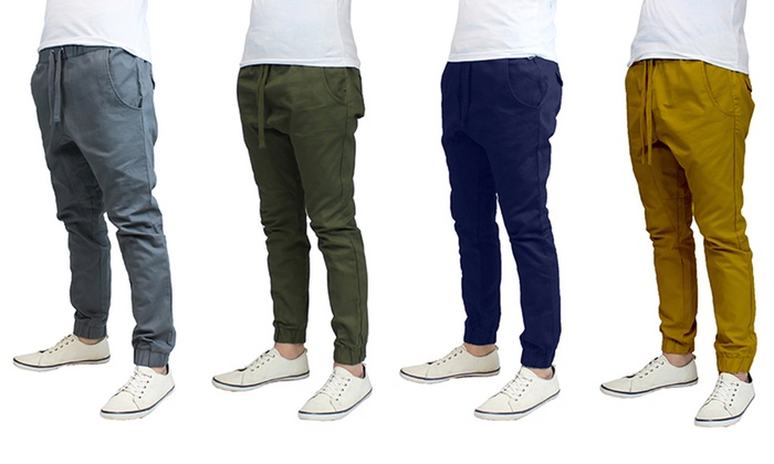 brushed cotton twill joggers