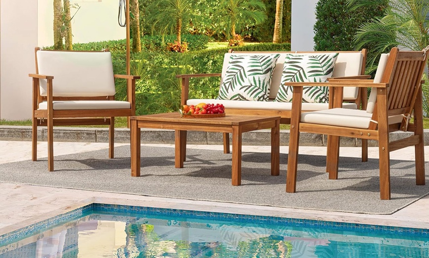 Image 1: Set patio di 4 mobili da giardino Bakaji