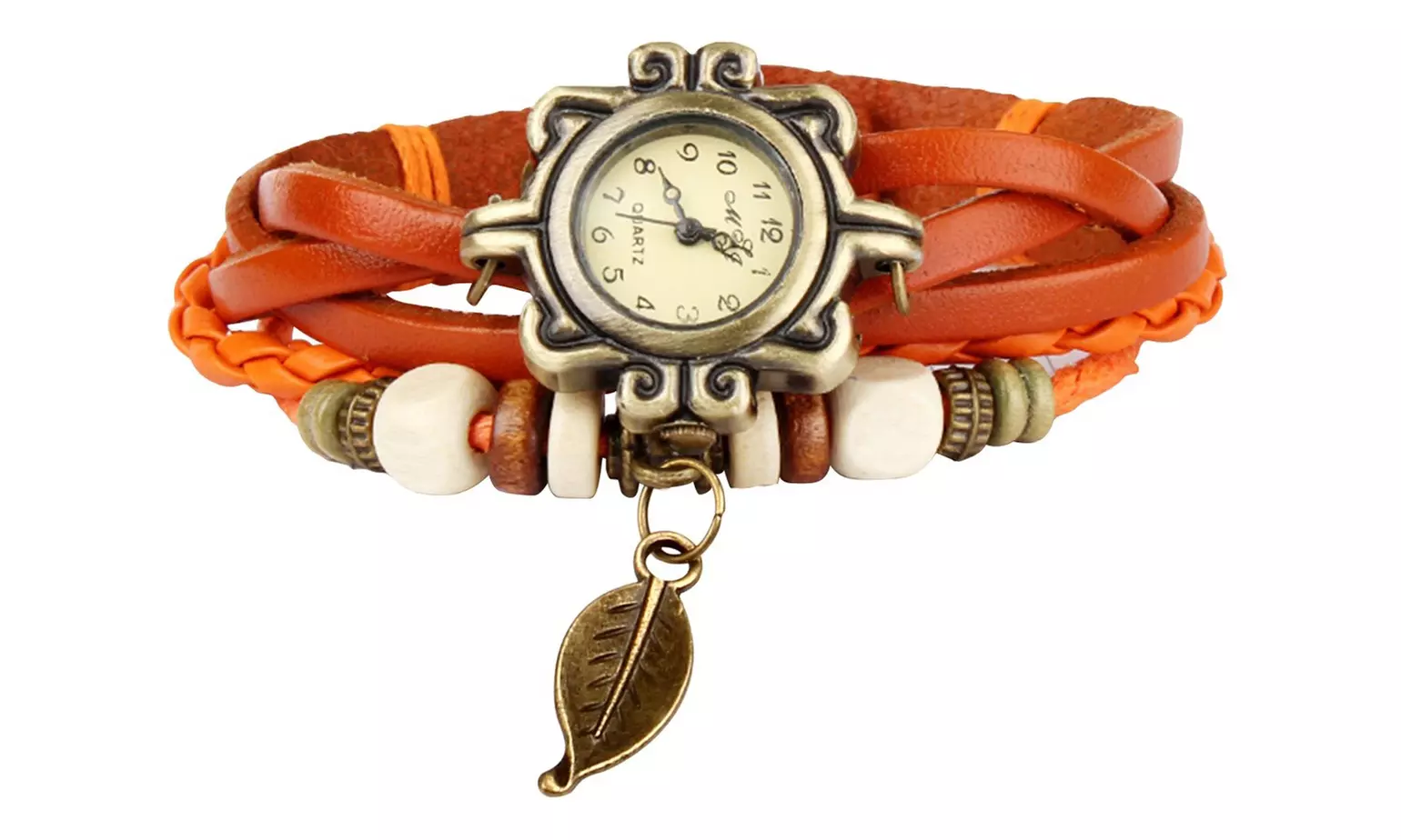 Women's Vintage Bohemian Vegan Leather Watch  (Charm And Color Choices)