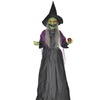 Image 18: Outsunny Voice Activated Halloween Animatronics Witch
