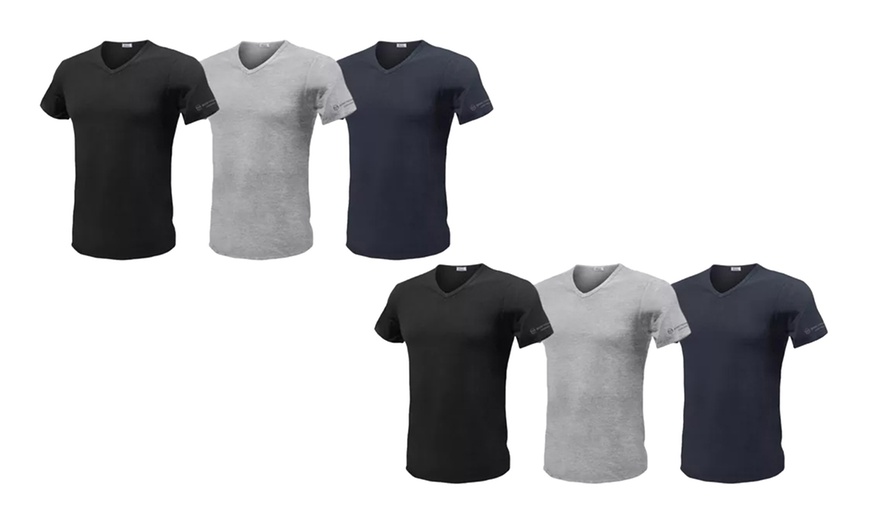 Image 3: Pack T-shirt col V Sergio Tacchini