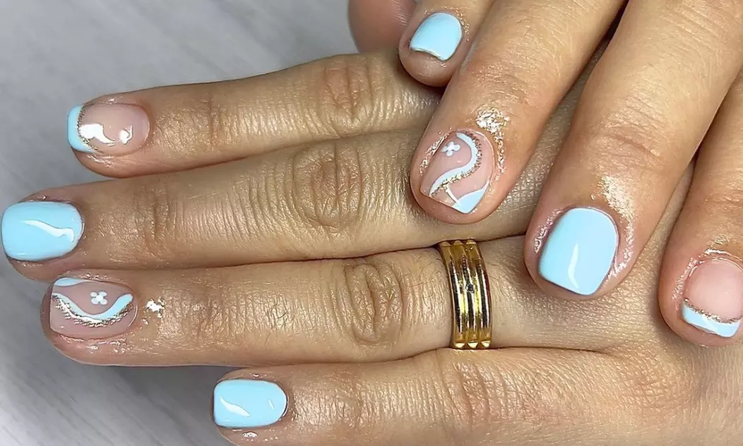 Manicura semipermanente y pedicura spa Deluxe con exfoliación para 1